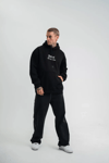 Polızeı Premium Kalite Kapşonlu Dijital Patchli Sweatshirt - Siyah