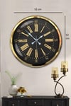 Prime Aurea Gold 52 Cm Metal Duvar Saati