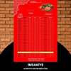 Ramazan İmsakiyesi - 300 Gr - A3 Boyut Kişiye Özel İsimli & Logolu 1 Adet Kırmızı