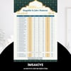 Ramazan İmsakiyesi - 300 Gr - A4 Boyut Kişiye Özel İsimli & Logolu 10 Adet Sarı