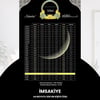 Ramazan İmsakiyesi - 300 Gr - A4 Boyut Kişiye Özel İsimli & Logolu 10 Adet Siyah-sarı