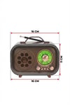 Retro Bluetooth Radyo Hoparlör USB TF Kart AUX FM Taşınabilir Nostaljik Tasarım