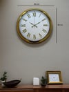 Royal White Gold 40 Cm Metal Duvar Saati