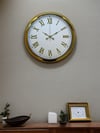 Royal White Gold 40 Cm Metal Duvar Saati