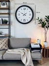 Sade & Şık Siyah 40 Cm Metal Dekoratif Duvar Saati