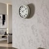 Sade Tasarım Beyaz 40 Cm Metal Duvar Saati