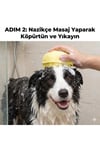 Şampuan Hazneli Kedi Köpek Yıkama Fırçası - Silikon Masaj Tarağı ve Evcil Hayvan Banyo Aparatı