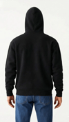 Samuray Ninja Çift Kapüşonlu Zıp Fermuarlı Kanguru Cepli Tam Fermuarlı Hoodie Sweatshirt - Siyah
