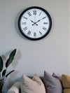Siyah Klasik & Şık 40 Cm Metal Duvar Saati