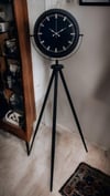 Siyah Lüks Sade Tripod Ayaklı Saat