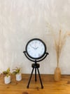 Siyah Metal Mini Tripod Masa Saati 45×26 cm