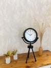 Siyah Metal Mini Tripod Masa Saati 45×26 cm