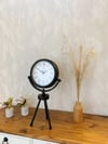 Siyah Metal Mini Tripod Retro Masa Saati 45×26 cm