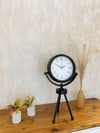 Siyah Metal Mini Tripod Retro Masa Saati 45×26 cm