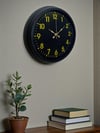 Siyah Standart 40 Cm Metal Dekoratif Duvar Saati