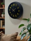 Siyah Standart 40 Cm Metal Dekoratif Duvar Saati