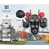Solar 4G 3 MP + 3MP + 3MP 3 KAMERALI KABLOSUZ GÜVENLİK KAMERASI BS-55G