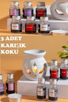 Sonx 3 lü Aromaterapi Uçucu Yağ Seti ve Seramik Buhurdanlık - Rahatlatıcı Oda Kokusu & Spa Deneyimi