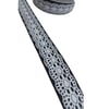 Tafta Dantel Görünümlü Kurdele Siyah 25 Mm 2 Metre
