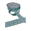 Tafta Ekoseli Kurdele 25 Mm Mint 2 Metre