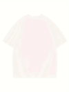 Thousand Baskılı Oversize Bisiklet Yaka T-shirt - Beyaz