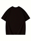 Thousand Baskılı Oversize Bisiklet Yaka T-shirt - Siyah