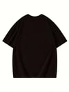 Thousand Baskılı Oversize Bisiklet Yaka T-shirt - Siyah