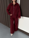 Trenç Takım Alt Üst Bordo Ons