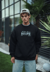 Üç İplik Bisiklet Yaka Baskılı Sweatshirt - Siyah
