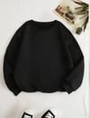 Üç İplik Biskilet Yaka Basic Sweatshirt - Siyah