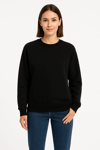 Üç İplik Düz Bisiklet Yaka Sweatshirt  - Siyah