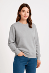 Üç İplik Düz Bisiklet Yaka Sweatshirt - Gri