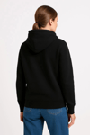 Üç İplik Kapüşonlu Kanguru Çepli Sweatshirt Hoodie - Siyah