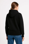 Üç İplik Kapüşonlu Kanguru Çepli Sweatshirt Hoodie - Siyah