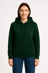 Üç İplik Kapüşonlu Kanguru Çepli Sweatshirt Hoodie - Haki
