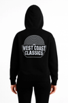 Üç İplik Kapüşonlu Ön Ve Arka Baskılı Sweatshirt Hoodie - Siyah