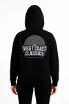Üç İplik Kapüşonlu Ön Ve Arka Baskılı Sweatshirt Hoodie - Siyah