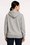 Üç İplik Kapüşonlu Tam Fermuarlı Kanguru Çepli Sweatshirt Hoodie - Gri