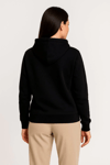 Üç İplik Kapüşonlu Tam Fermuarlı Kanguru Çepli Sweatshirt Hoodie - Siyah