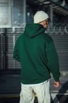 Üç İplik Penye Kapşonlu Basic Sweatshirt - Haki