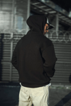 Üç İplik Penye Kapşonlu Basic Sweatshirt - Siyah