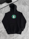 Üç İplik Penye Uzun Kol Kapşonlu Sweatshirt - Siyah