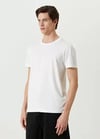 Unisex Basic Bisiklet Yaka Regular T-shirt - Beyaz