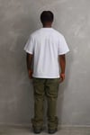 Unisex Baskılı Oversize T-shirt - Beyaz