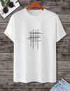 Unisex Baskılı Oversize T-shirt - Beyaz