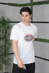 Unisex Baskılı Oversize T-shirt - Beyaz