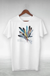 Unisex Baskılı Oversize T-shirt - Beyaz