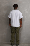 Unisex Baskılı Oversize T-shirt - Beyaz