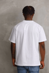 Unisex Baskılı Oversize T-shirt - Beyaz