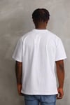 Unisex Baskılı Oversize T-shirt - Beyaz
